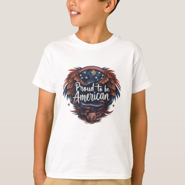 Orgulloso de ser camiseta estadounidense (Anverso)