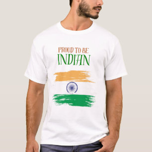 Orgulloso de ser camiseta tricolor india Patriót