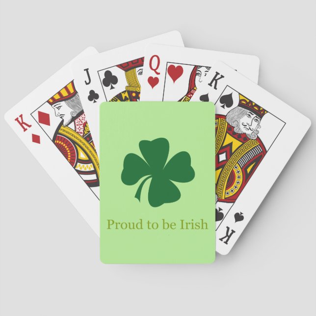 Orgulloso de ser cartas de jugar irlandesas (Reverso)