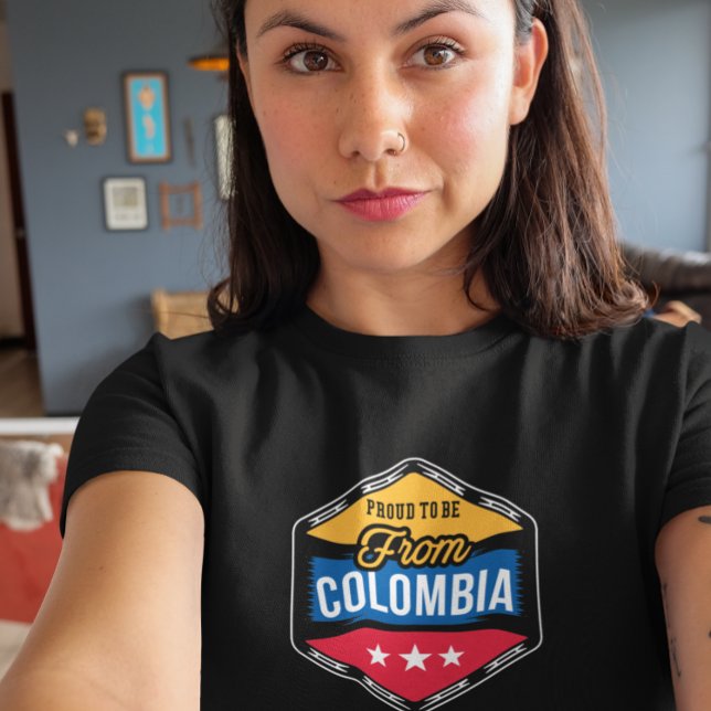 Orgulloso de ser de la camiseta de Colombia (Proud to be from Colombia T Shirt)