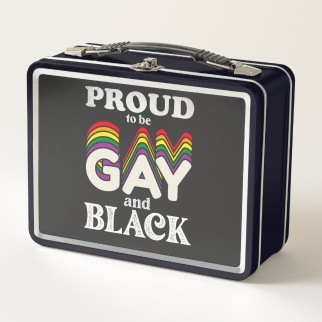 Orgulloso De Ser Gay Y Negro Orgullo LGBT (Anverso)
