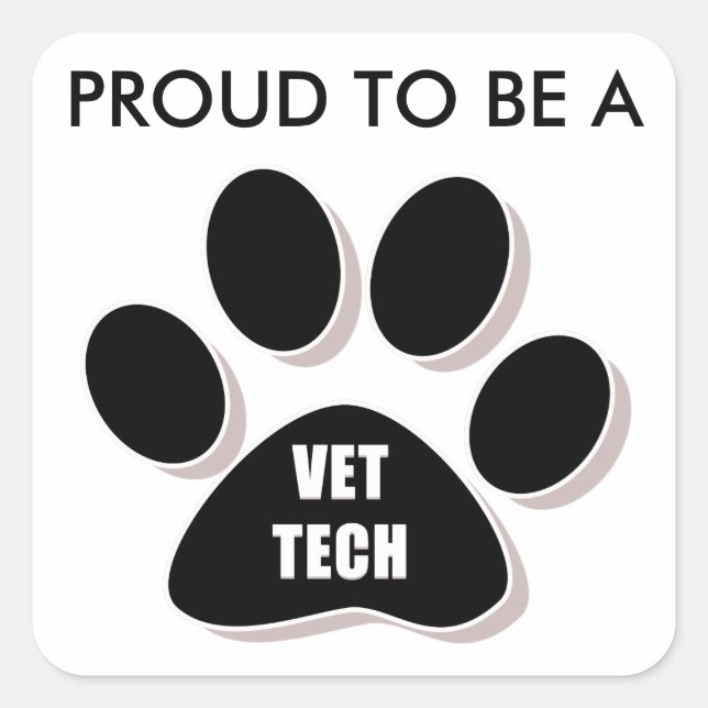 ORGULLOSO DE SER PEGATINA DE TECNOLOGÍA DE VET (Anverso)