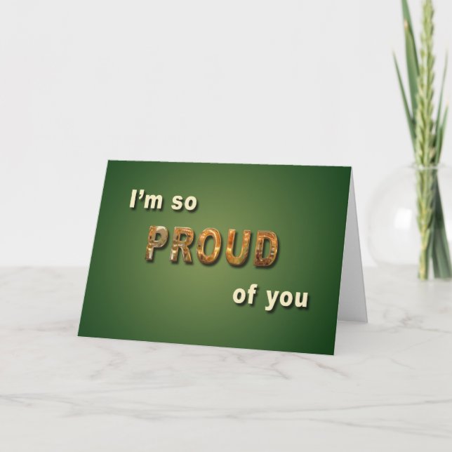 Orgulloso de tu tarjeta de graduación (Anverso)