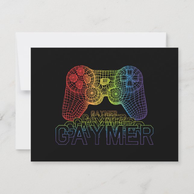Orgulloso Gaymer, juego del orgullo gay (Anverso)
