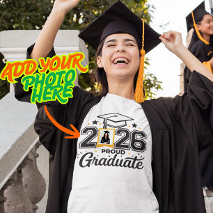 Orgulloso Graduado 2026 Camiseta de Graduación con