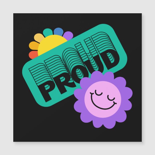 Orgulloso. LGTB+Orgullo. Amo del arcoiris con gira (Anverso)