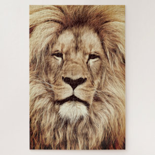 Orgulloso Lion Jigsaw Puzzle Face