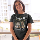 Orgulloso Nana de la camiseta graduada<br><div class="desc">Camiseta del abuelo de graduación con un mortero de graduados,  5 fotos de tu nieto,  el dicho "orgulloso nana del graduado",  su nombre,  lugar de estudio y año de clase.</div>
