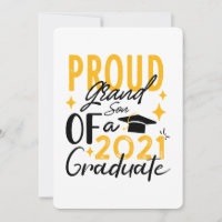 Orgulloso nieto de una invitación graduada de 2021