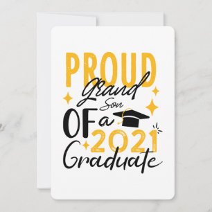 Orgulloso nieto de una invitación graduada de 2021
