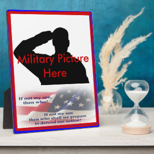 Orgulloso padre del marco militar de hijo