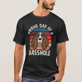 Orgulloso papá de una graciosa camiseta de Basset