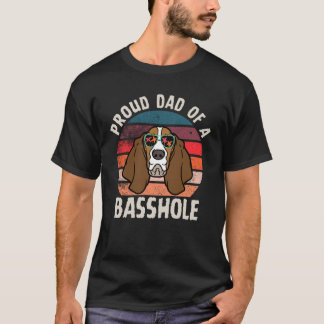 Orgulloso papá de una graciosa camiseta de Basset 