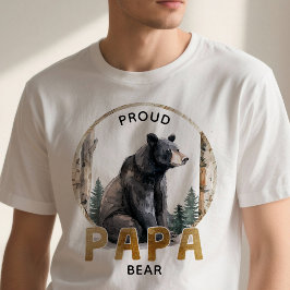 Orgulloso papá oso de la camiseta de la familia Wo