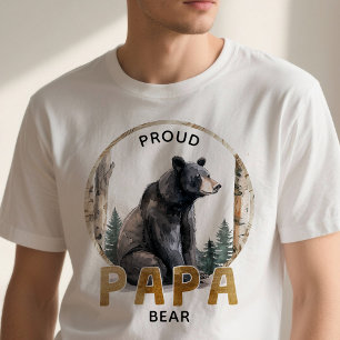 Orgulloso papá oso de la camiseta de la familia Wo