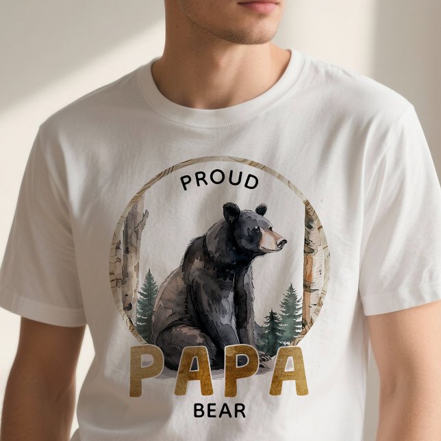 Orgulloso papá oso de la camiseta de la familia Wo (Papa Bear T-Shirt)
