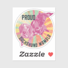 Orgulloso Pegatina Dachshund Momala