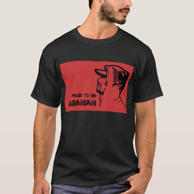 Orgulloso ser camiseta albanesa (Anverso)
