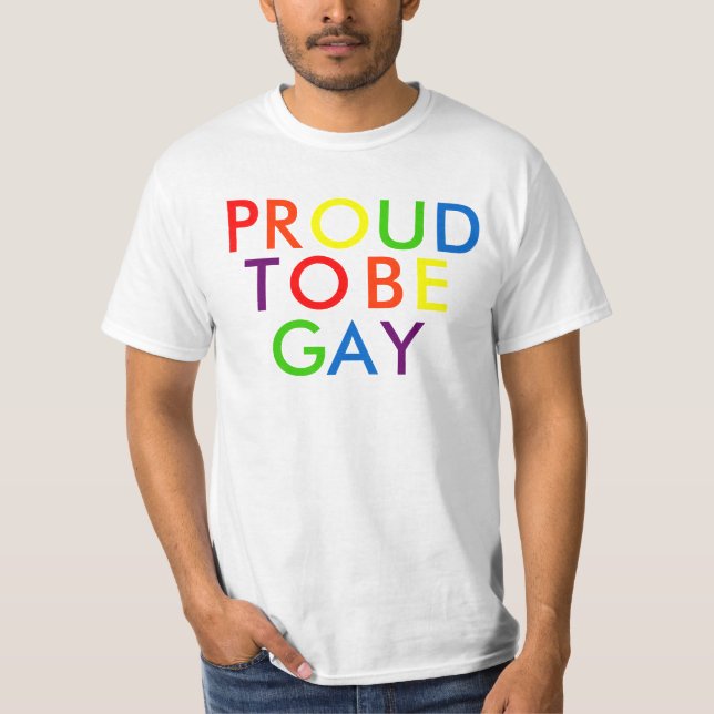 ¡ORGULLOSO SER CAMISETA GAY! (Anverso)