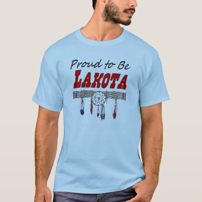 Orgulloso ser camiseta ligera adulta de Lakota (Anverso)