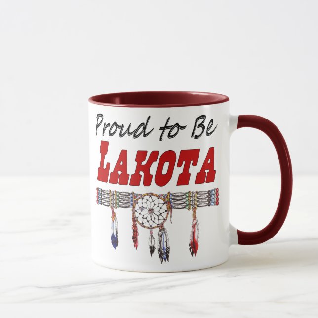 Orgulloso ser taza de café de Lakota (Derecha)