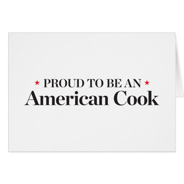 Orgulloso ser un cocinero americano (Anverso (Horizontal))
