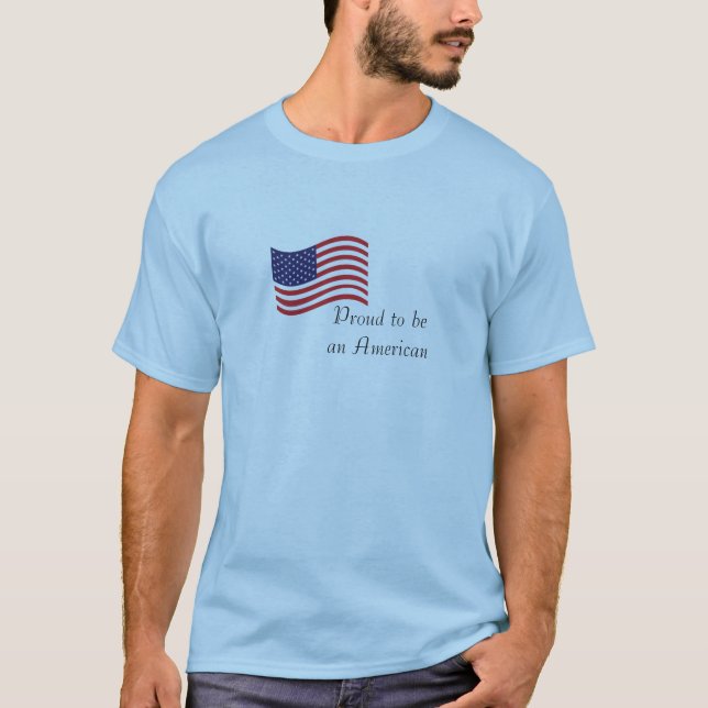Orgulloso ser una camiseta para hombre americana (Anverso)