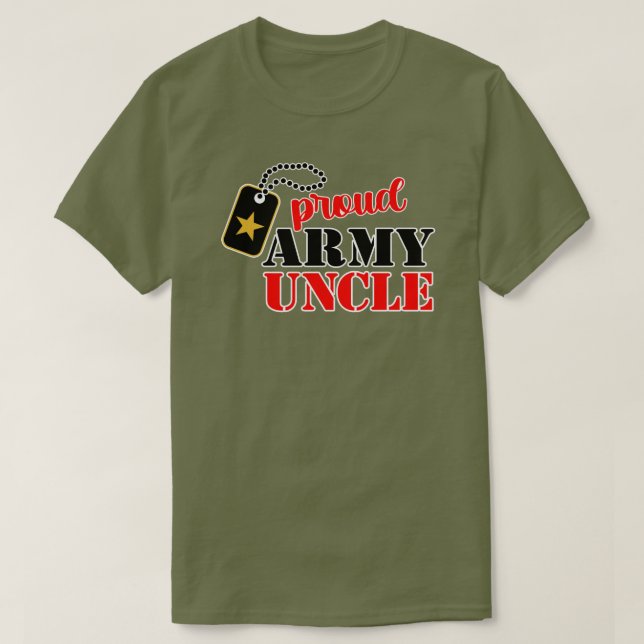 Orgulloso tío de la camiseta del ejército estadoun (Diseño del anverso)