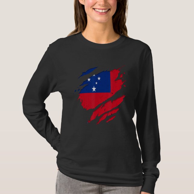 Orgullosos Camisetas samoanos destrozan bandera de (Anverso)