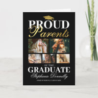 Orgullosos padres de la tarjeta de graduados