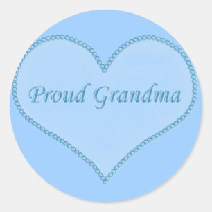 Orgullosos Pegatinas Abuelas, Azul