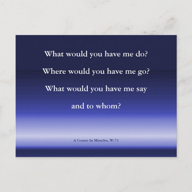 Orientación de Dios | Un curso en una tarjeta plan (Anverso)