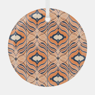 Oriental Seamless: Ornamento Naranja negro