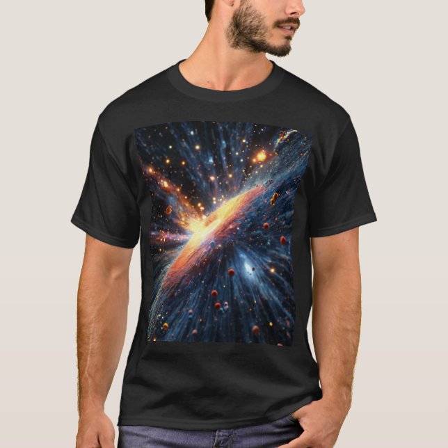 Orígenes cósmicos Gran Bang Camiseta Oscura (Anverso)