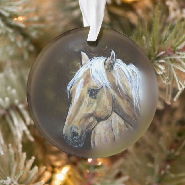 Original arte palomino caballo ornamento occidenta (Árbol)