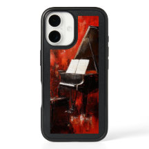 Original de B.N. Street: Piano con Wall Roja