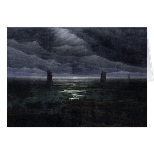 Orilla de mar en el claro de luna, 1835-36 (Anverso (Horizontal))
