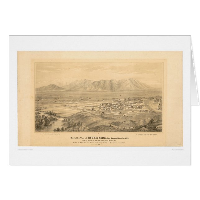 Orilla, mapa panorámico 1877 (1404C) del CA (Anverso (Horizontal))