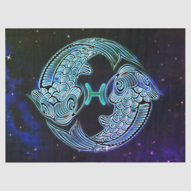 orina el papel de tejido zodiaco de los peces (Anverso)