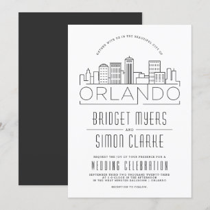 Orlando, Boda de FL   Invitación estilizada a la l