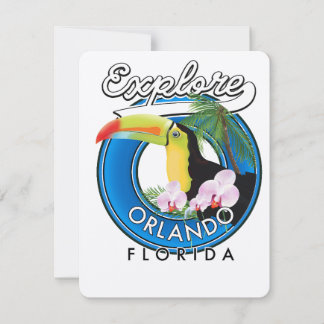 Orlando Florida Explora logotipo retro.