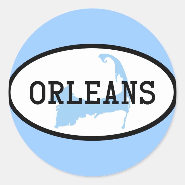 Orleans, MA Calcomanía de Cabo Cod (Anverso)