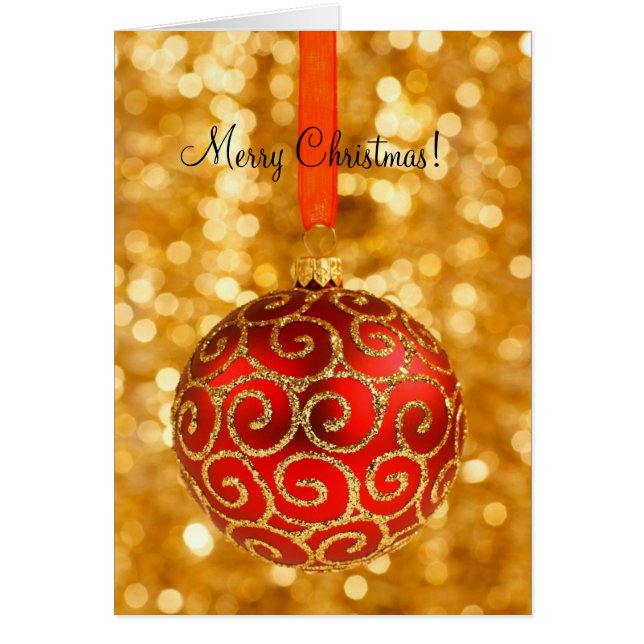Ornament Merry Christmas Card (Frente)