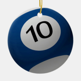 ORNAMENTO 10 (DIEZ) BLUE/WH DEL NAVIDAD DE LA BOLA