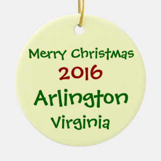 ORNAMENTO 2016 DE LAS FELICES NAVIDAD DE ARLINGTON