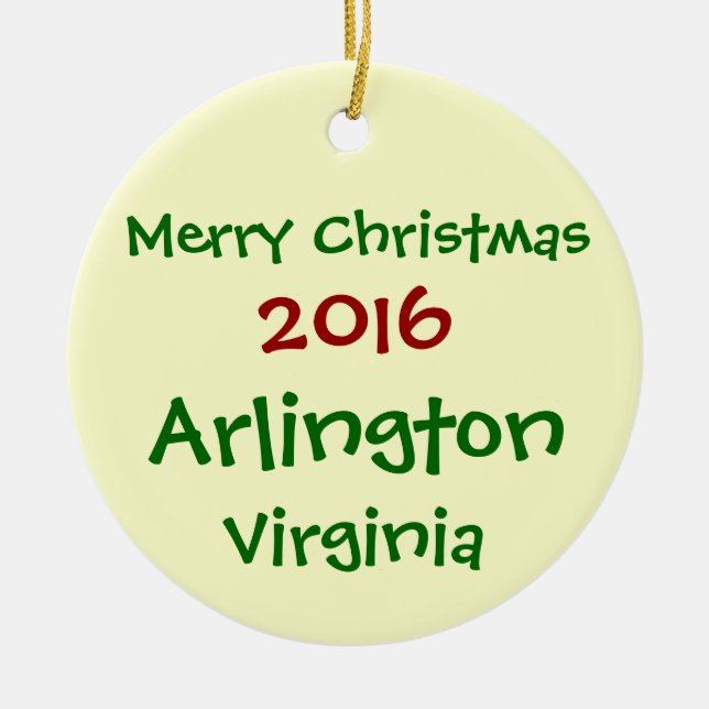 ORNAMENTO 2016 DE LAS FELICES NAVIDAD DE ARLINGTON (Frente)