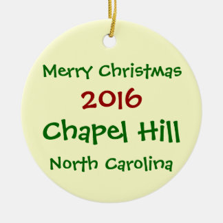 ORNAMENTO 2016 DEL NAVIDAD DE CHAPEL HILL CAROLINA