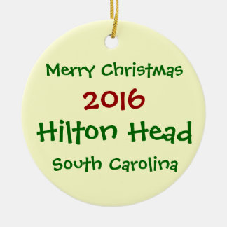 ORNAMENTO 2016 DEL NAVIDAD DE HILTON HEAD CAROLINA