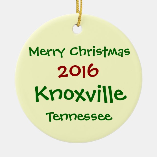 ORNAMENTO 2016 del NAVIDAD de Knoxville Tennessee (Frente)