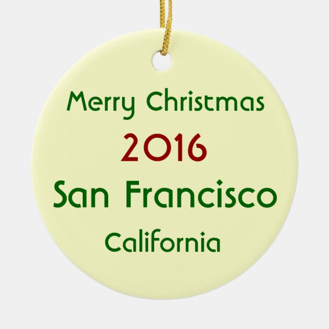 ORNAMENTO 2016 DEL NAVIDAD DE SAN FRANCISCO (Frente)